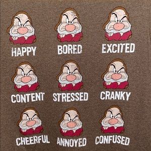 NWOT Men’s Disney Grumpy Short Sleeve